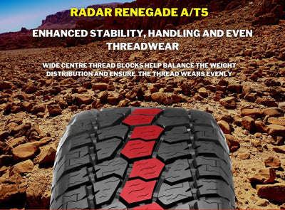RADAR RENEGADE AT-5 33x12.5/20 TYRE WHITE LETTERS