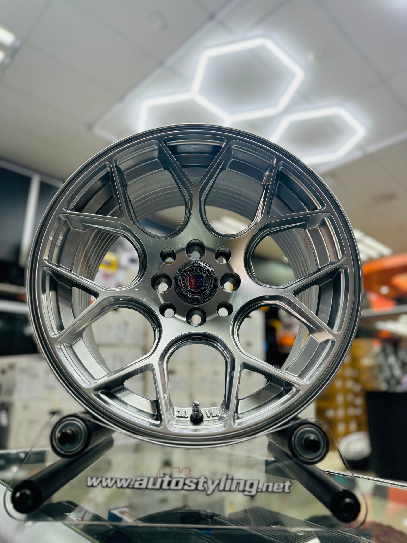 15” AS- 7187 4/100 4/114 hyper silver wheels