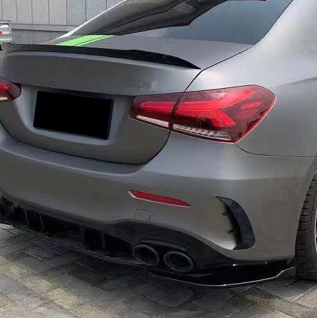 For Benz A-Class W177 A35 AMG Sedan  2019-22 Rear Bumper Splitters Winglet Apron