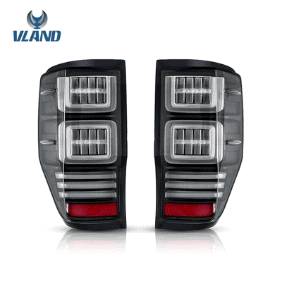 VLAND Full LED Tail Lights For Ford Ranger (T6) 2012-2018 1st Gen w/Sequential Indicators