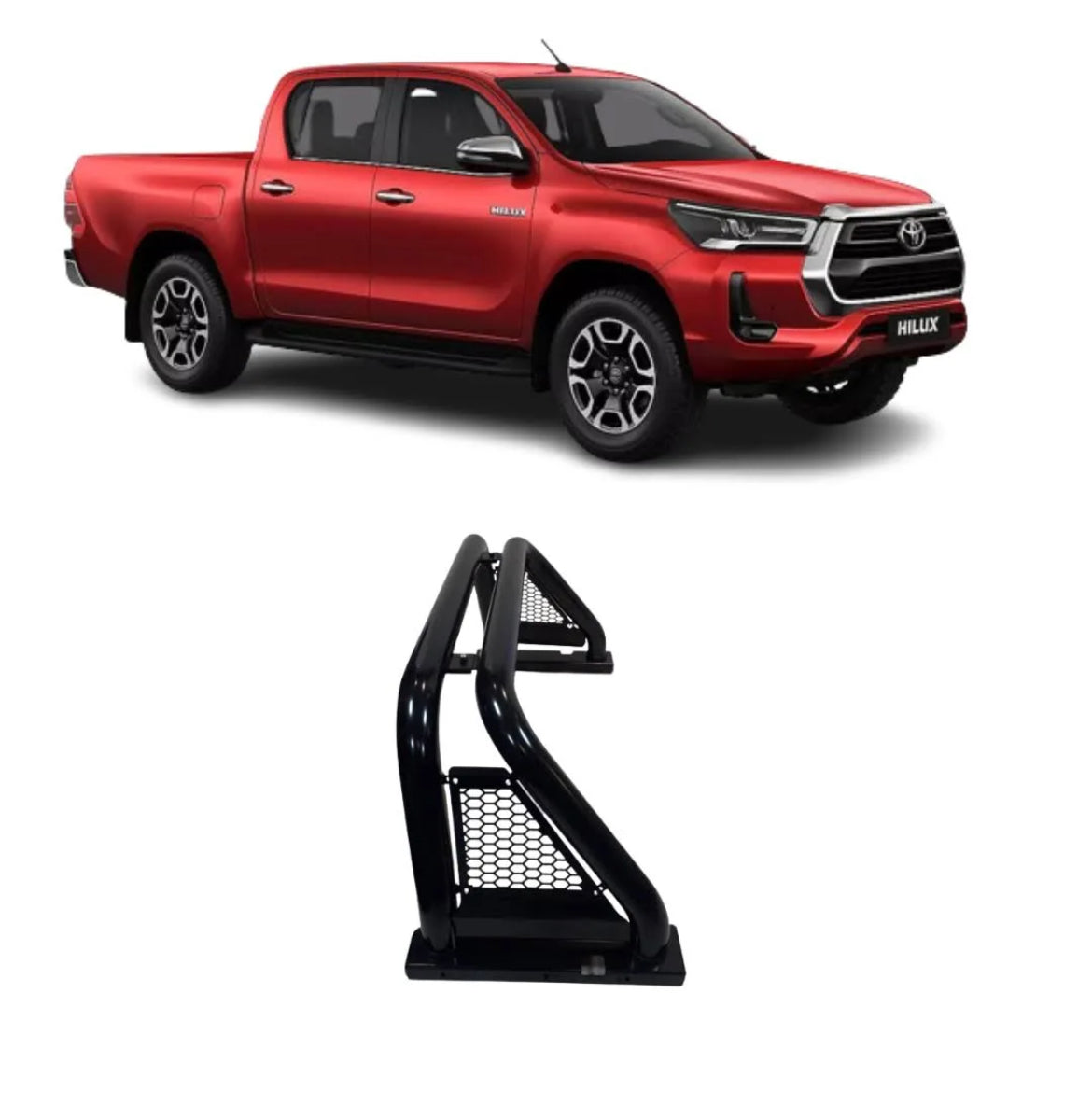 TOYOTA HILUX 2016+ BLACK ROLL BAR