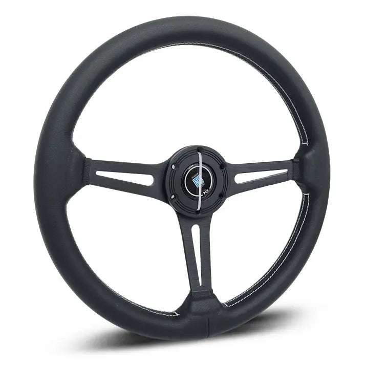 Classic Racing Style Leather Steering Wheel (350mm)
