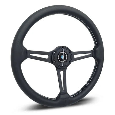 Classic Racing Style Leather Steering Wheel (350mm)