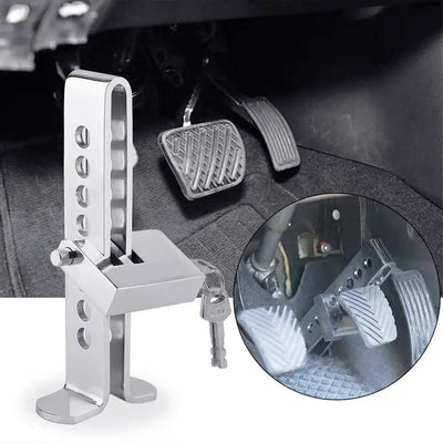 Universal Anti-Theft Stainless Steel Brake / Clutch Foot Pedal Lock Kit