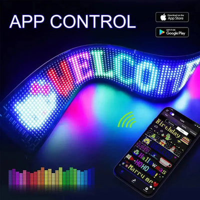 Customisable App Controlled Matrix LED Panel Display Screen - (120mm x 595mm)
