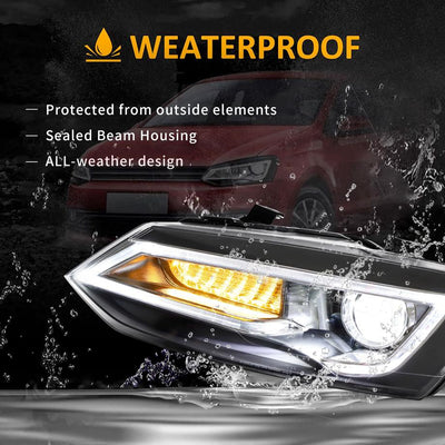 VLAND VW POLO 6 TUBE LED HEADLIGHT