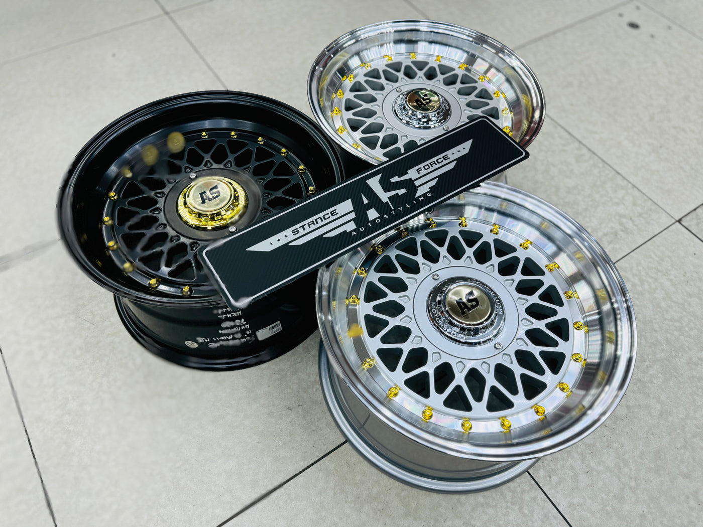 15” AS MOTORSPORT P MESH 4/100 4/114 & 5/100  PCD