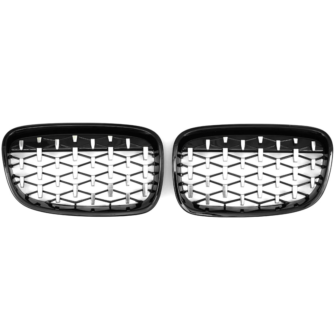 BMW F20/21 1series FACELIFT MILLION STAR KIDNEY GRILLS  SILVER DIAMOND