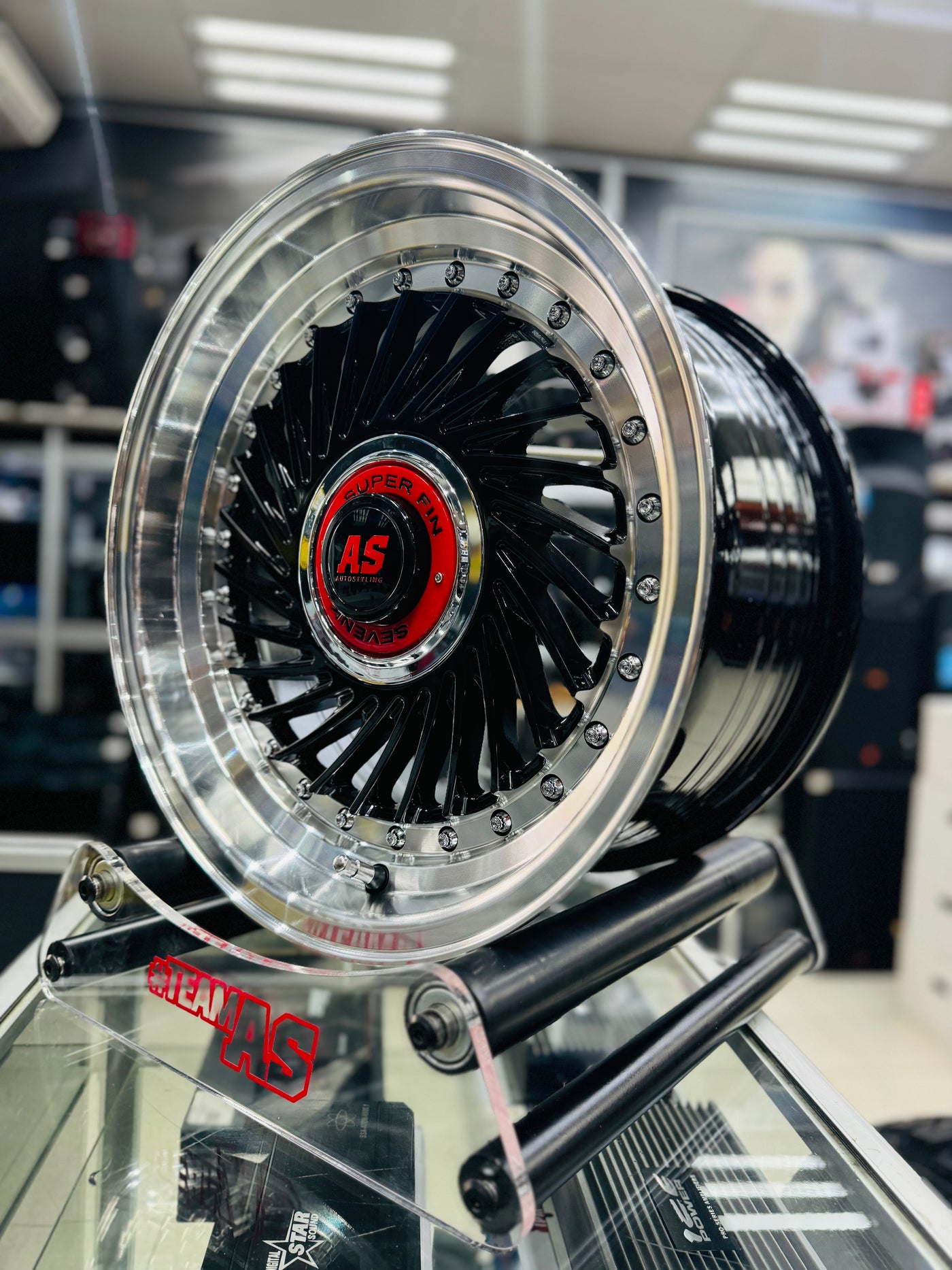 15” AS- SUPERFIN GLOSS BLACK 4/100 4/108  wheels