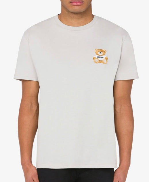 MOSCHINO TEDDY PATCH ORGANIC JERSEY T-SHIRT