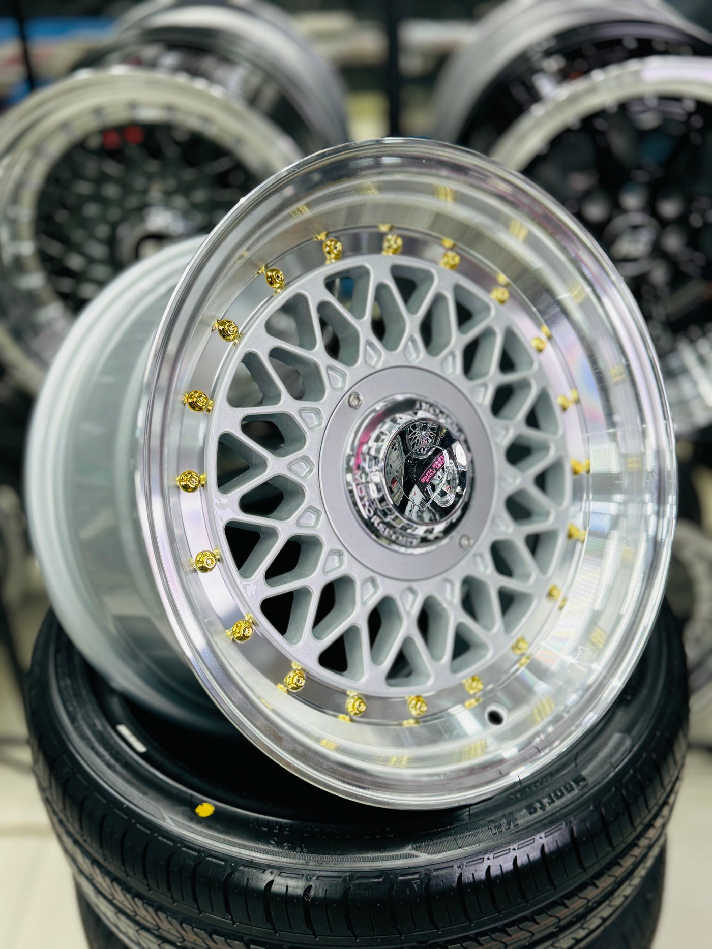 15” AS MOTORSPORT P MESH 4/100 4/114 & 5/100  PCD