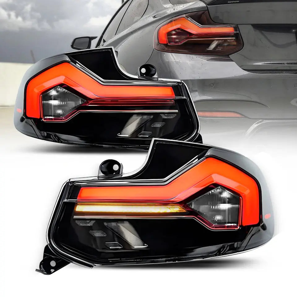 BM F22 / F23 2-Series GTS Style Sequential Smoked Black Taillights