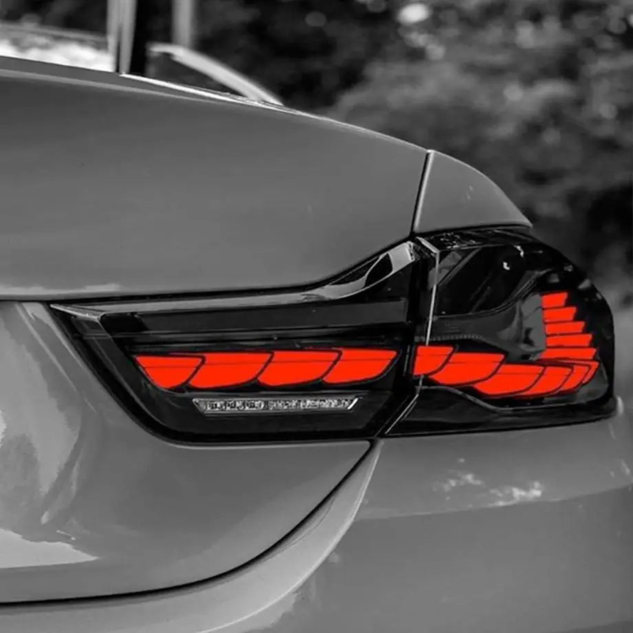 BM F32 / F33 / F36 4-Series CS Style OLED Sequential Smoked Black Taillights (14-20)