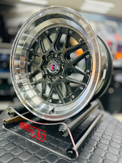 15” AS- 7507 4/100 4/114 gunmetal grey wheels
