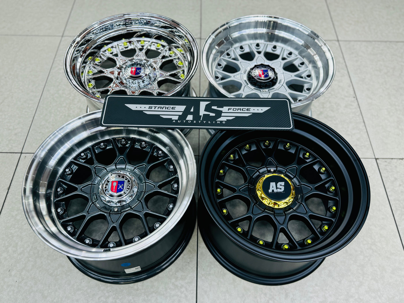 15'' AS- RC2 FULL MATT BLACK  4/100