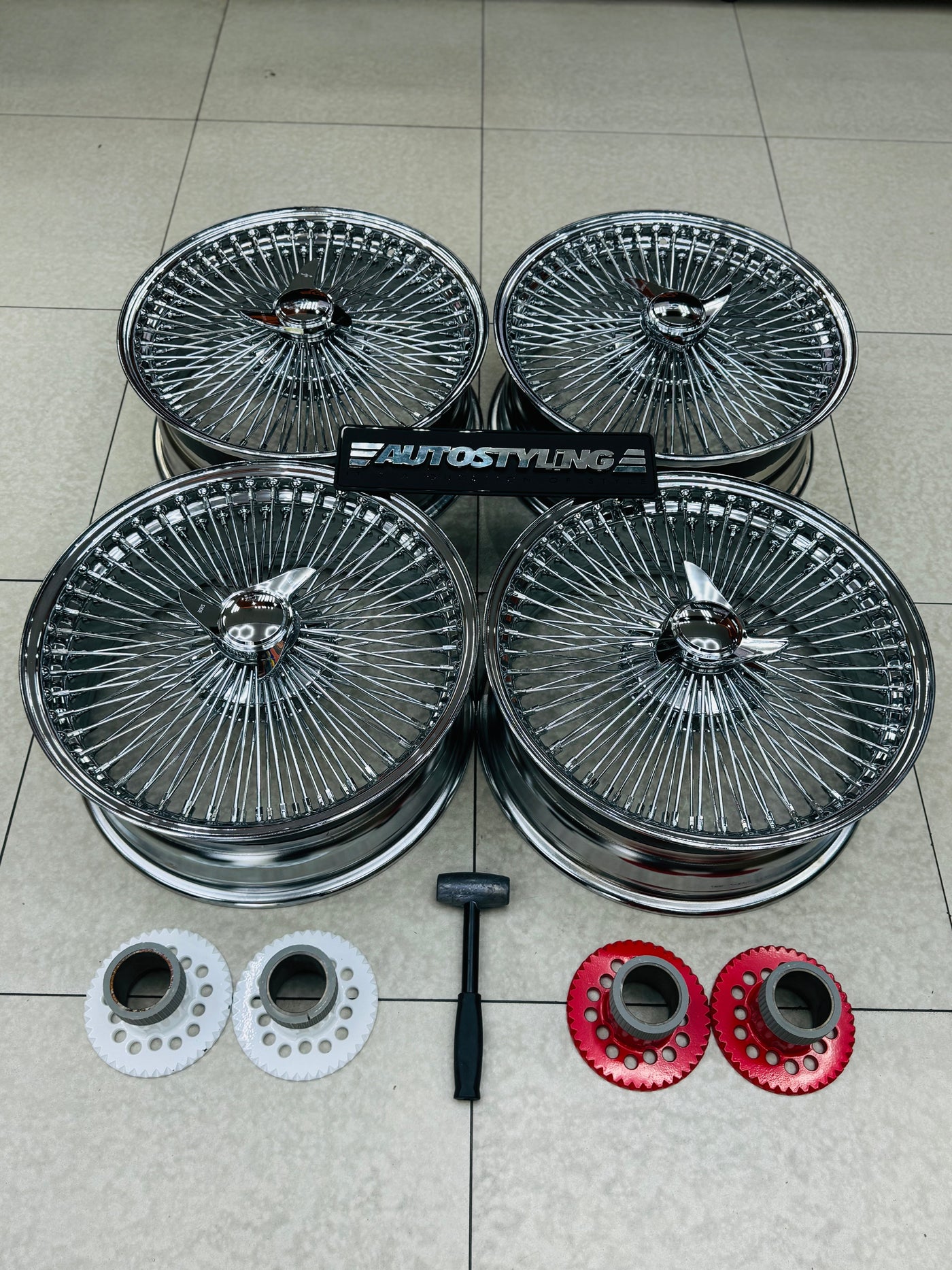 20” AS - 1000 SPOKE WIRE WHEEL FITS ALL CARS