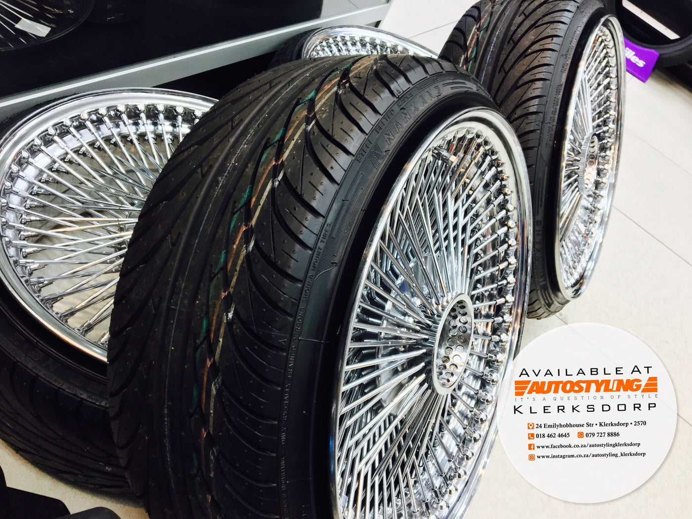 17” AS - 1000 SPOKE WIRE WHEEL FITS ALL CARS