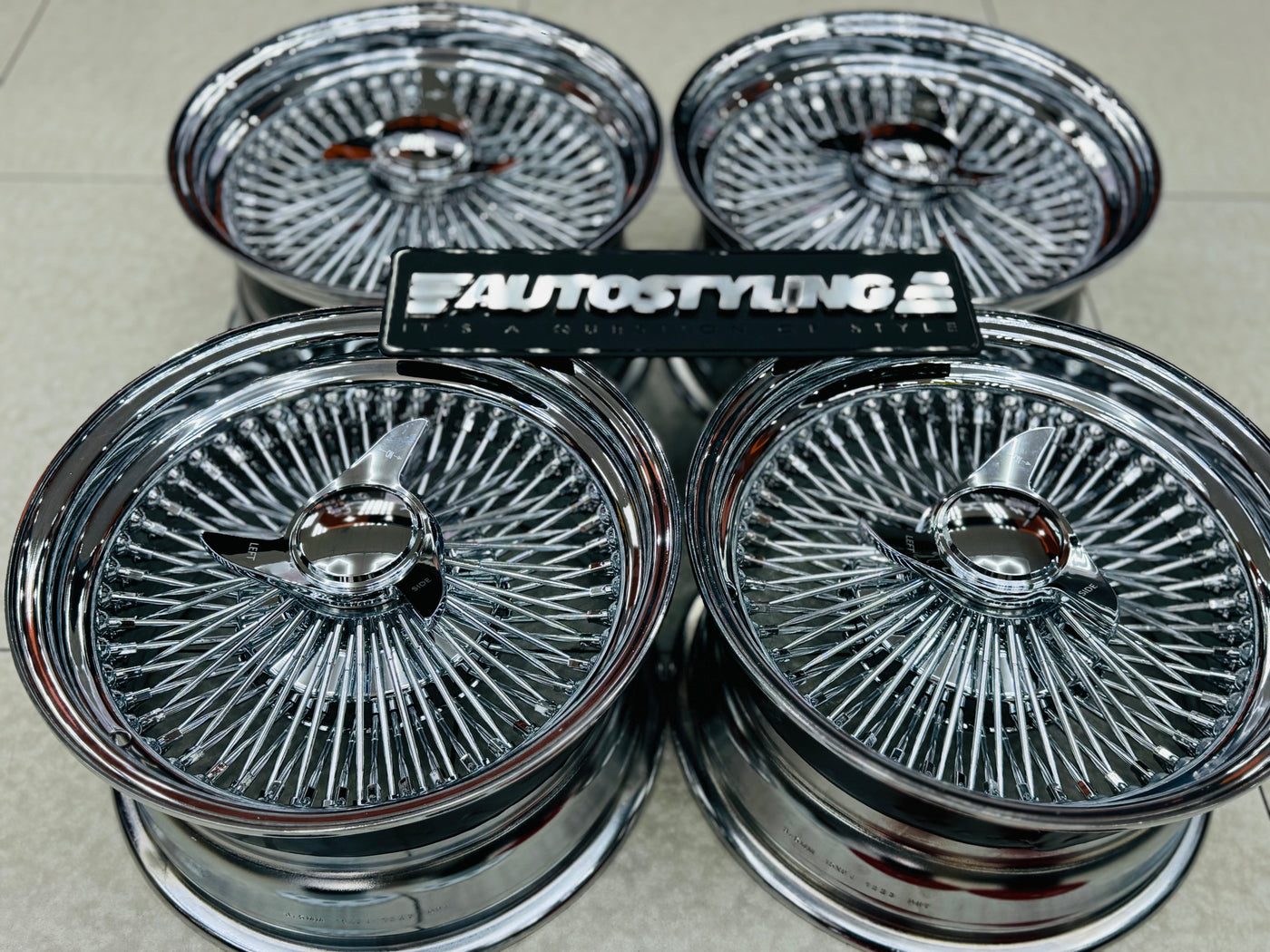 15 ” AS - 100 SPOKE WIRE WHEEL FITS ALL CARS