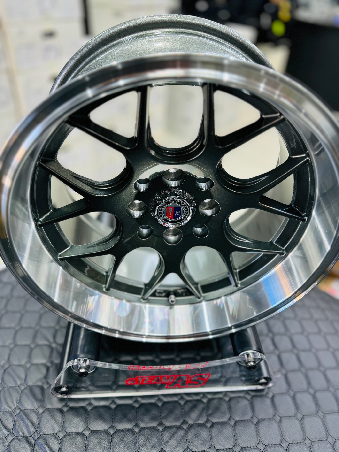 15” AS- 7648  4/100 4/114  gunmetal wheels