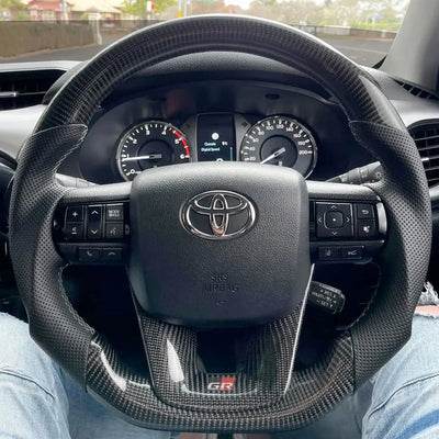 Toyota Hilux / Fortuner Genuine Carbon Fibre GR Sport Style Steering Wheel
