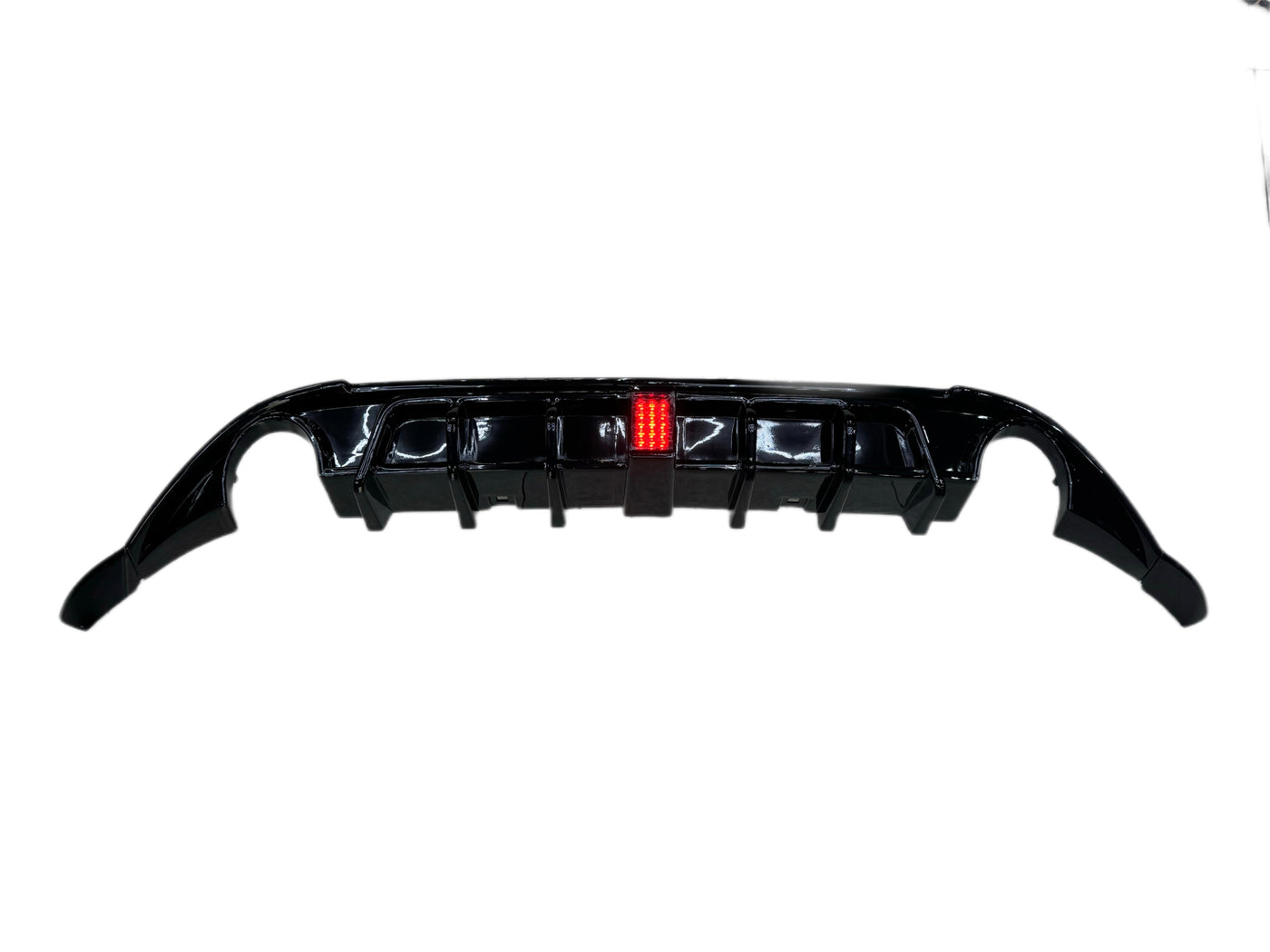 VW GOLF 7 GTI AK REAR DIFFUSER GLOSS BLACK WITH LED