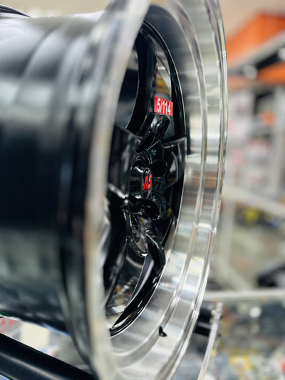 18” AS-WELD 5/114 GLOSS black wheels