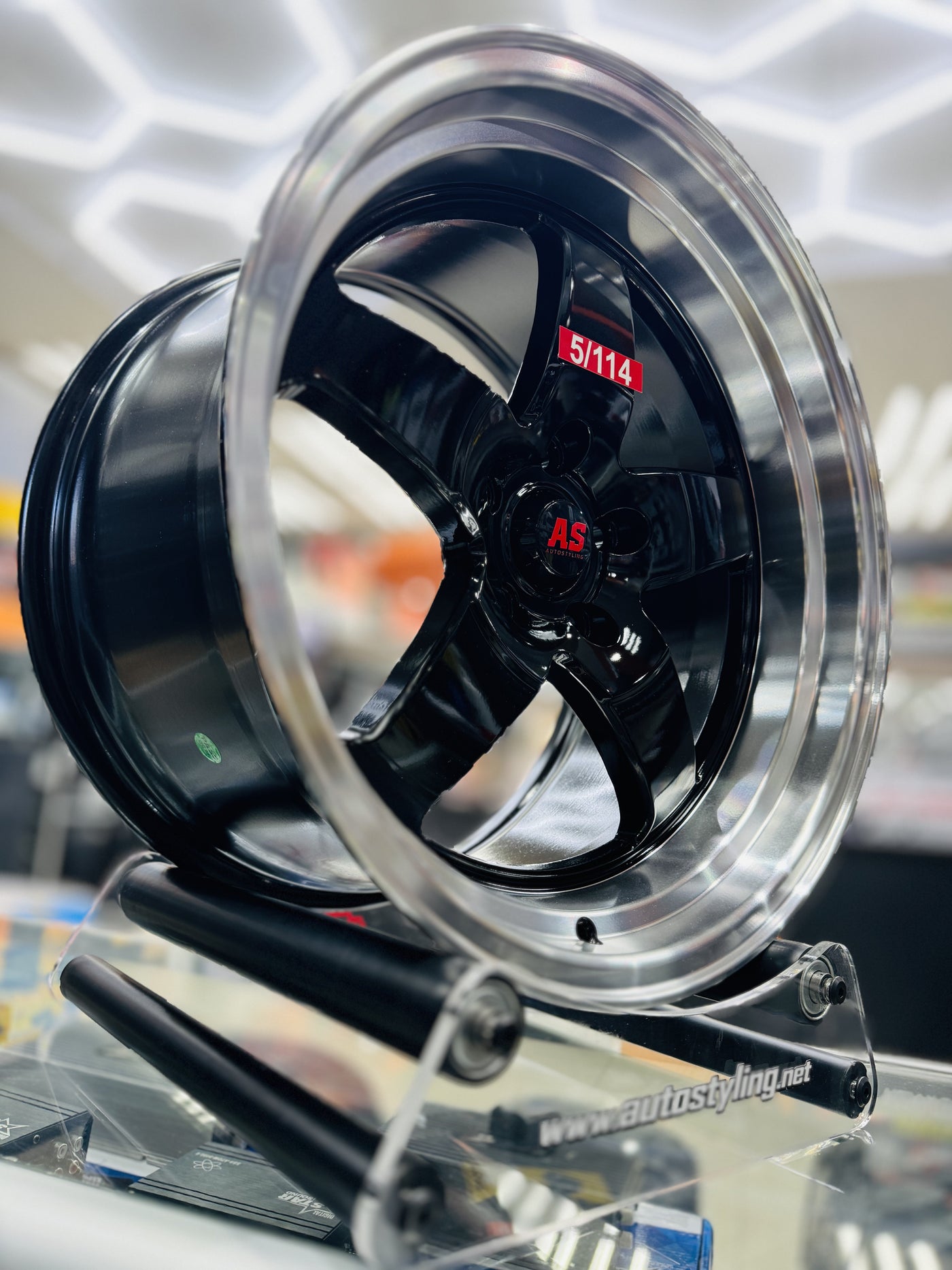 18” AS-WELD 5/114 GLOSS black wheels