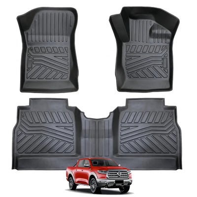 GWM P Series (21-On) Passenger Moulded TPE Rubber Floor Mats (3-Piece)