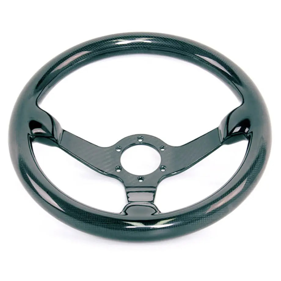 Genuine Carbon Fiber Lightweight Deep Dish Steering Wheel (340mm)