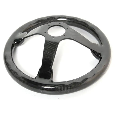 Genuine Carbon Fiber Lightweight Deep Dish Steering Wheel (340mm)