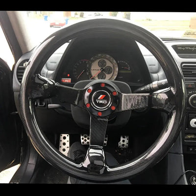 Genuine Carbon Fiber Lightweight Deep Dish Steering Wheel (340mm)