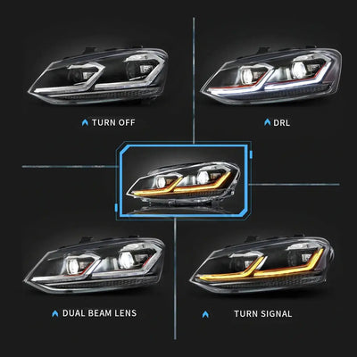 Golf 7.5 Style Projector Headlight -  Suitable To Fit VW Polo 6 (10-On)