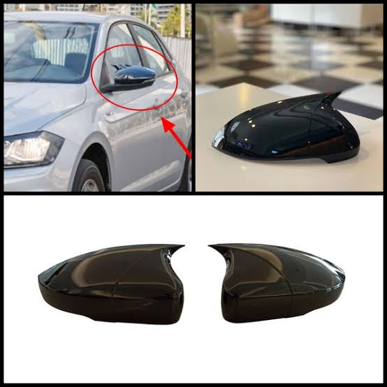 VW polo 8  gloss black BATMAN style Mirror Covers