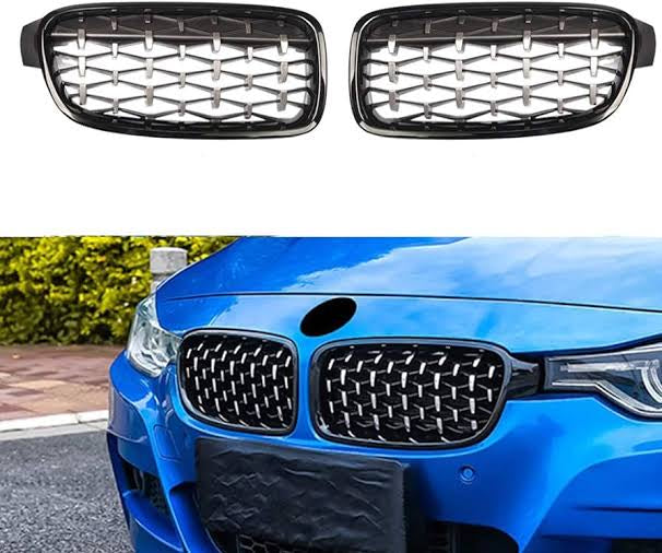 MILLION STAR KIDNEY GRILLS SUITABLE FOR BMW F30 CHROME