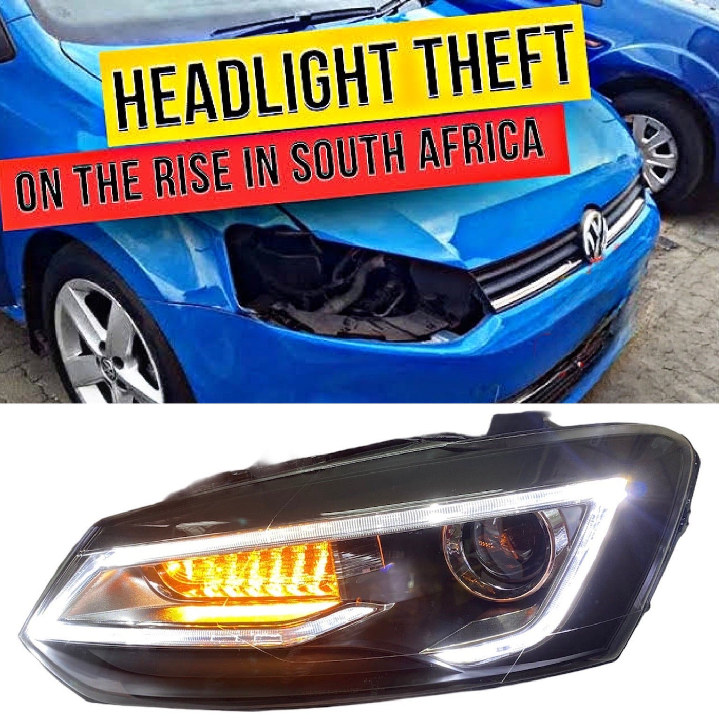 VLAND VW POLO 6 TUBE LED HEADLIGHT