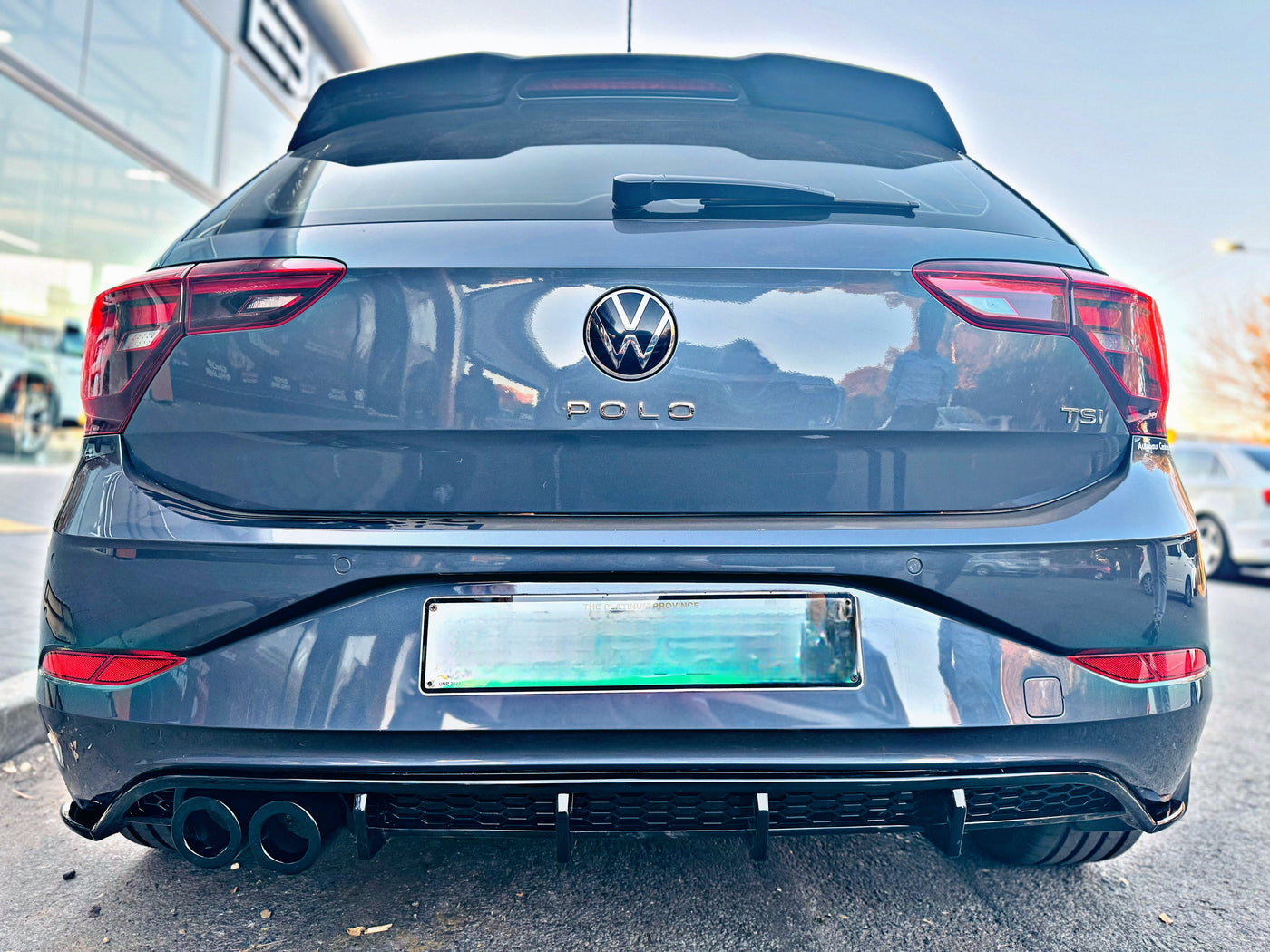 VW POLO 8 / AW TSI TO GTI STYLE AK REAR DIFFUSER GLOSS BLACK