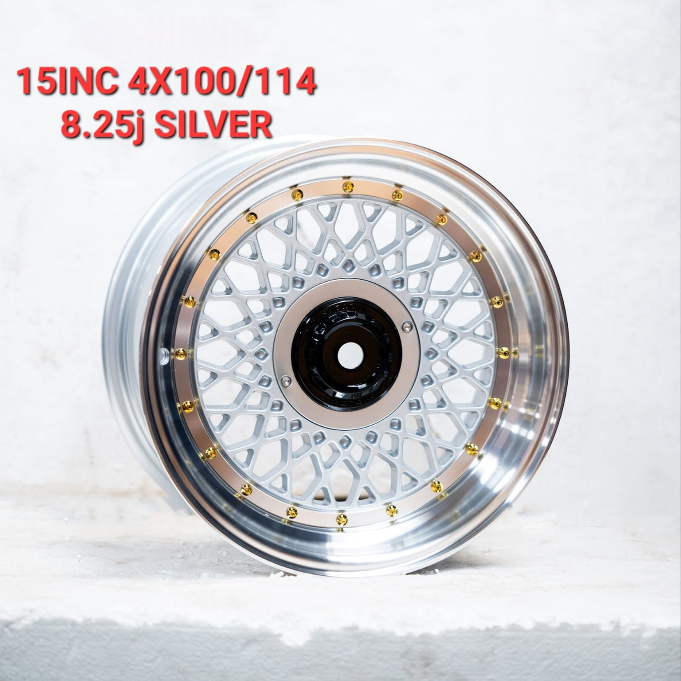 15” AS- MOTORSPORT MESH 4/100 4/114 SILVER