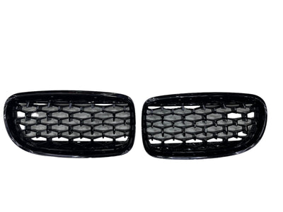 MILLION STAR KIDNEY GRILLS SUITABLE FOR BMW E90 09-12 GLOSS BLAC