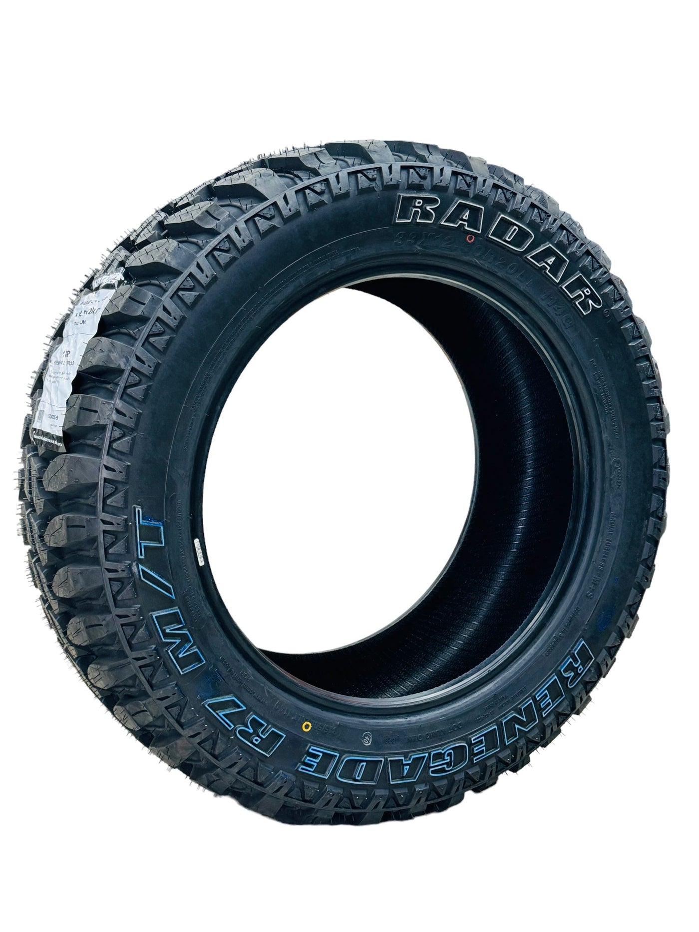 20” 33x12.5 RADAR RENEGADE R7 MUD TERRAIN WHITE LETTER TYRES
