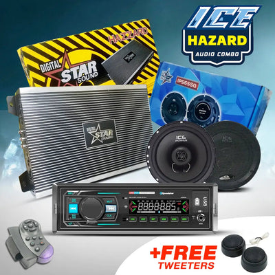 Ice Hazard Car Audio Combo +FREE Tweeters