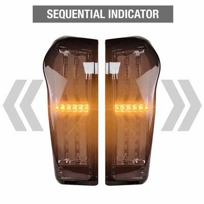 Isuzu D-Max (12-21) 3D Bar Style Smoked Black LED Taillights