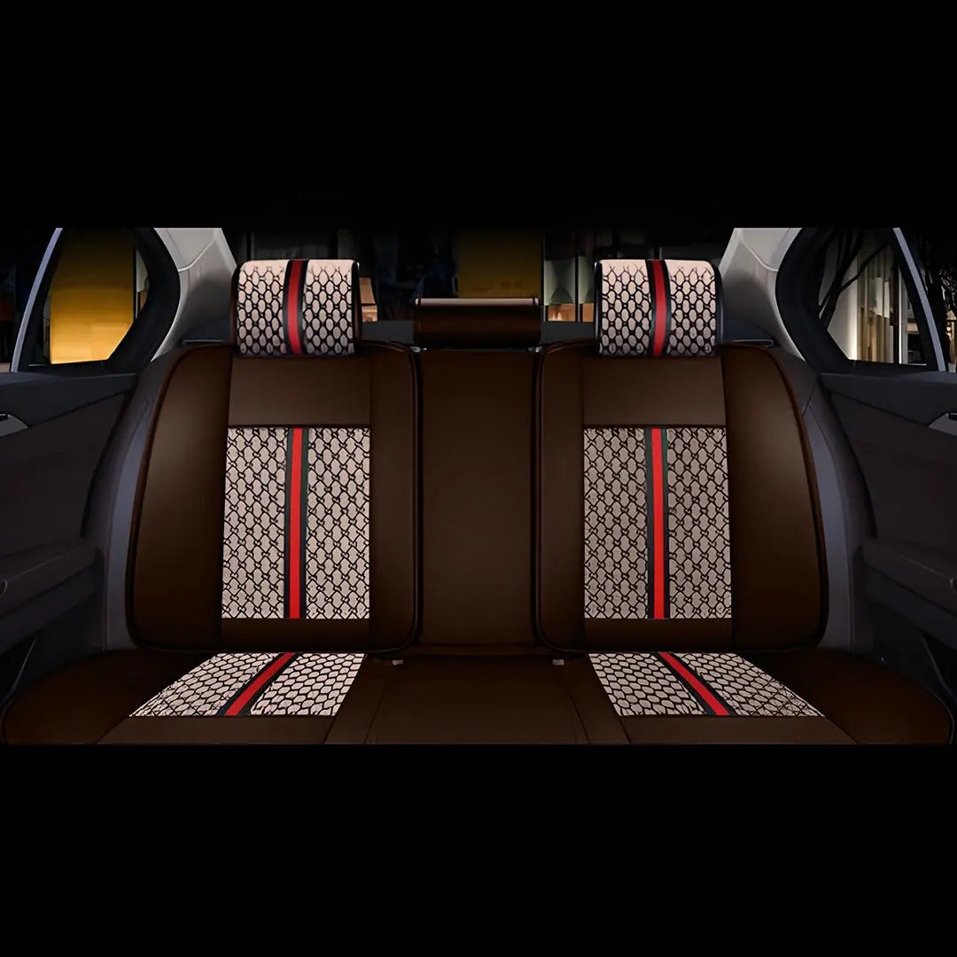 Luxury Italian Inspired Car Seat Covers With Steering Wheel Cover (12-Piece)