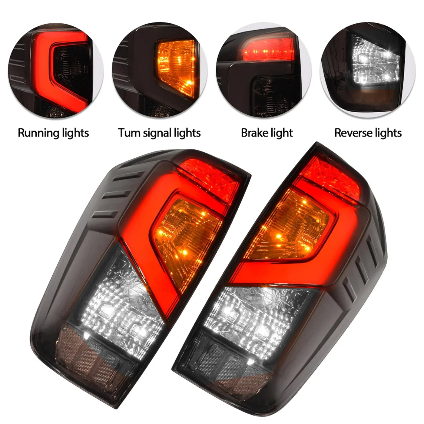 Nissan Navara NP300 (15-On) Smoked Black LED OEM Style Taillights