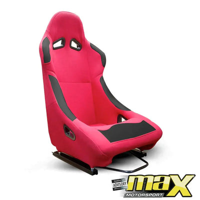 Non-Reclinable Racing Bucket Seats - PVC + Cloth (Each)