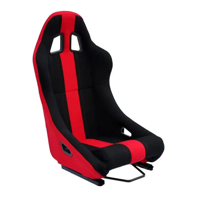 Non-Reclinable Racing Bucket Seats (Black & Red) - Each
