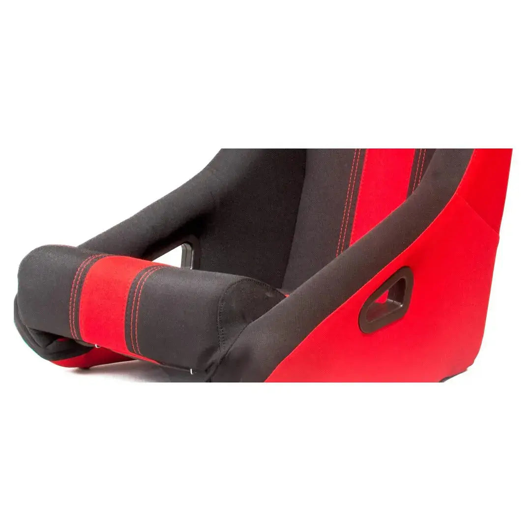 Non-Reclinable Racing Bucket Seats (Black & Red) - Each