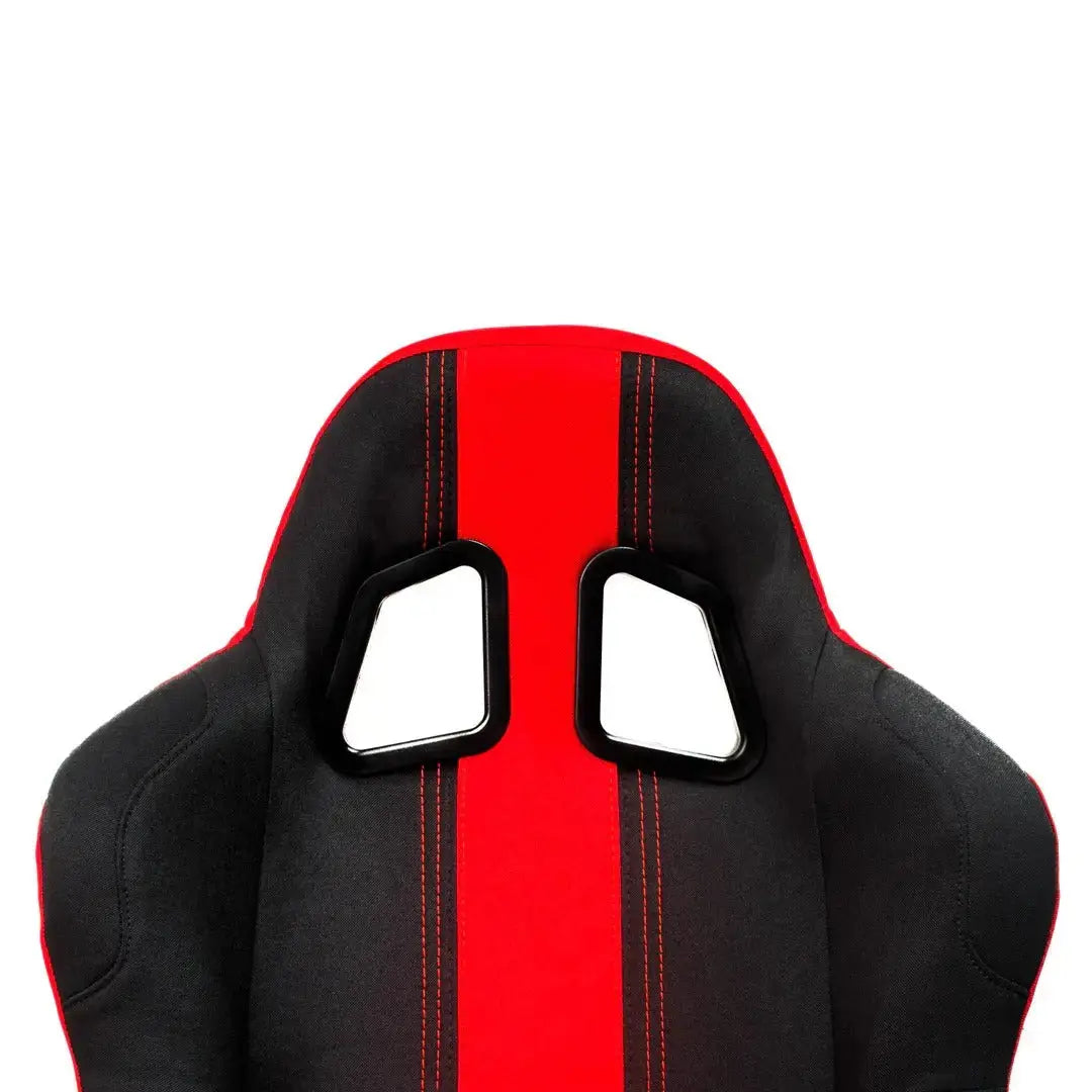 Non-Reclinable Racing Bucket Seats (Black & Red) - Each