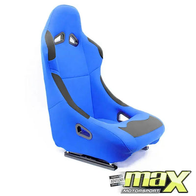 Non-Reclinable Racing Bucket Seats - PVC + Cloth (Each)