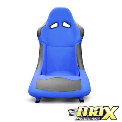 Non-Reclinable Racing Bucket Seats - PVC + Cloth (Each)