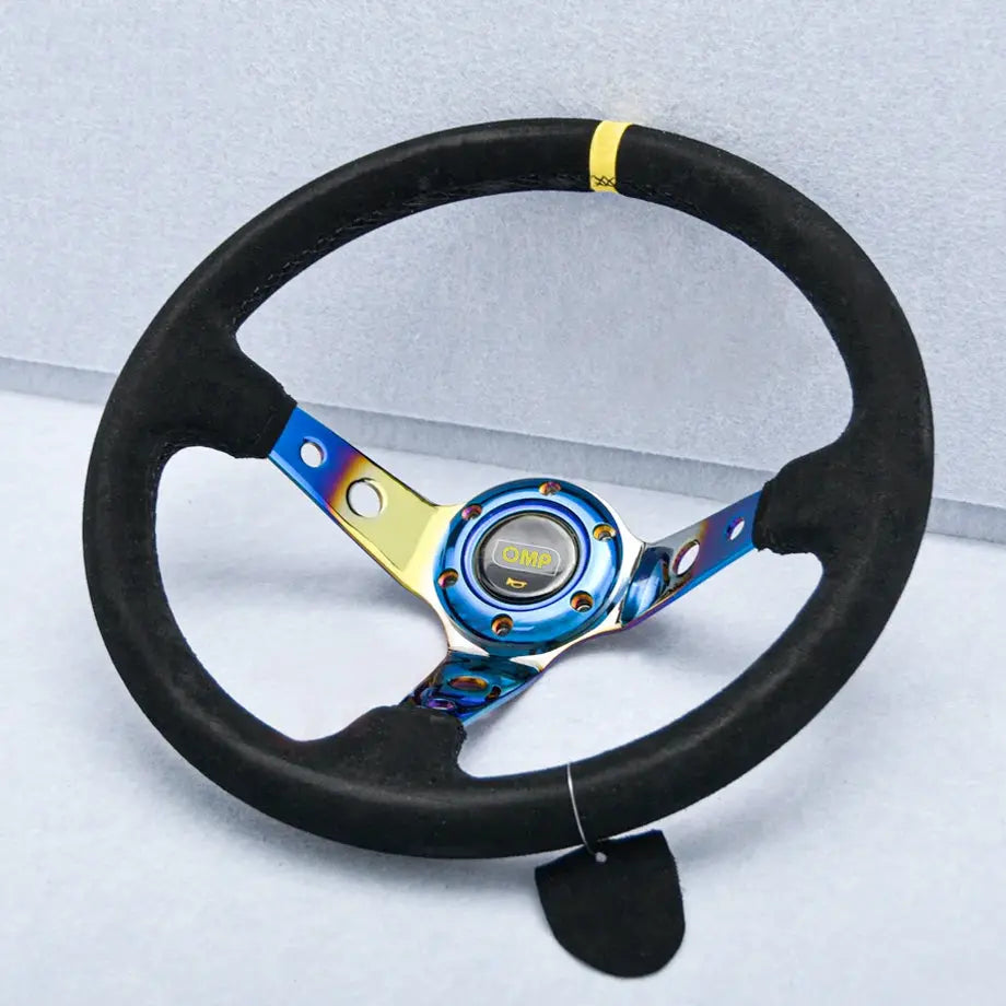 OMP Neo Chrome Drift Style Steering Wheel (350mm)